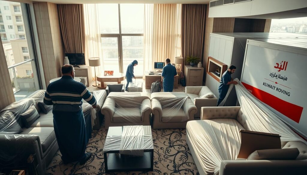 نقل عفش مع تغليف بالكويت