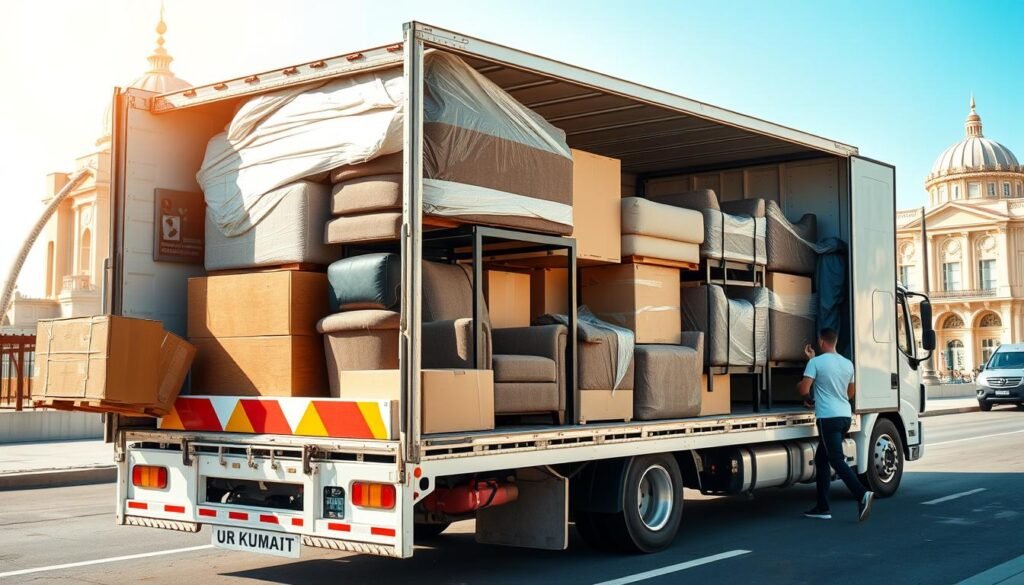 نقل عفش مع تغليف بالكويت